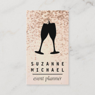 Champagne Bubbles Cheers Business Card