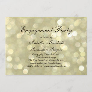 Champagne Bubbles Engagement Party Invitation