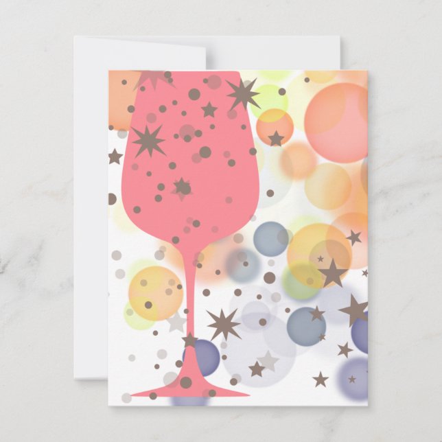 Champagne Bubbles Note Card (Front)
