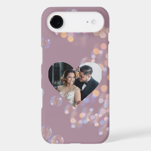 Champagne Bubbles Photo in a Heart Personalized iPhone 17 Air Case