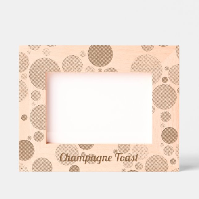 Champagne Bubbles Toast Frame Remembrance Engraved Frames (Front)