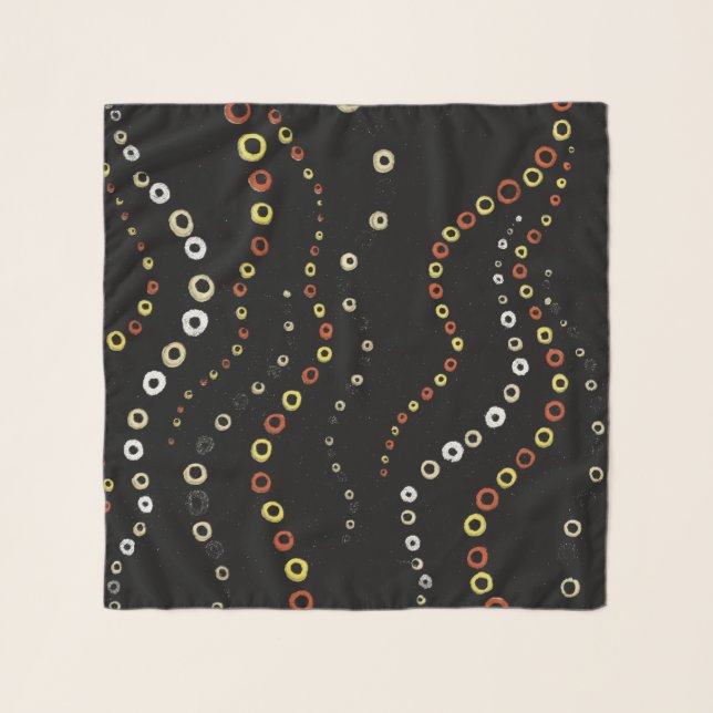 Champagne Bubbles Wedding Gift Scarf (Front (Horizontal))