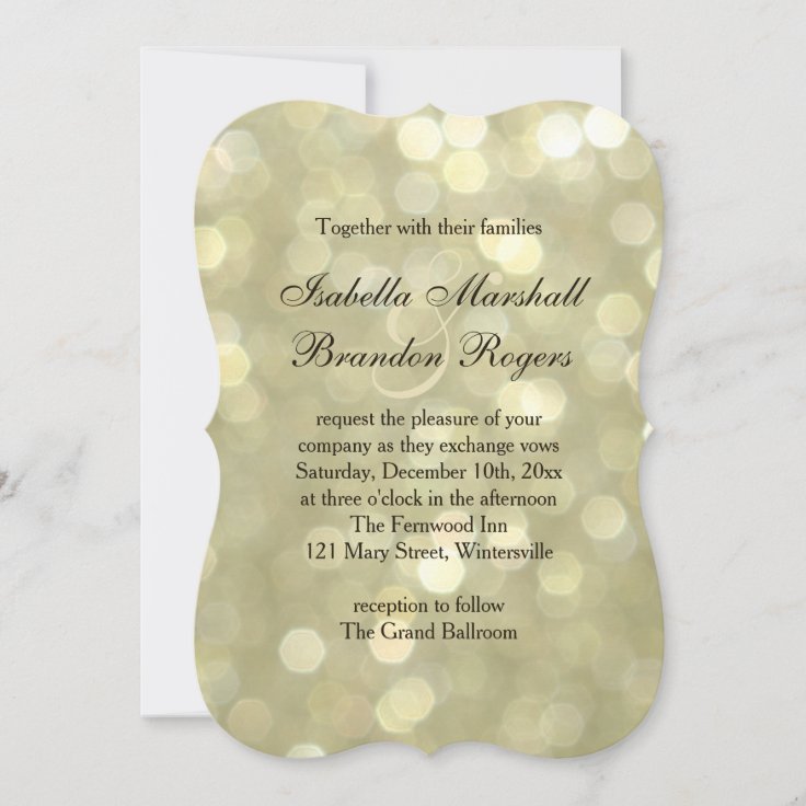 Champagne Bubbles Wedding Invitation Zazzle