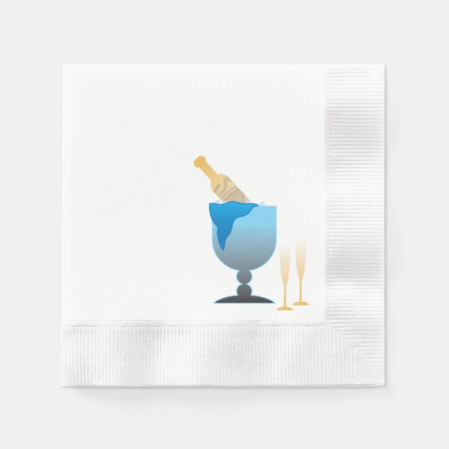 Champagne Bucket Paper Napkins (Front)
