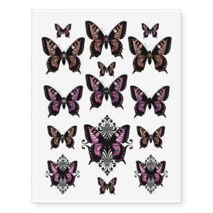 Champagne Butterflies - Temporary Tattoos