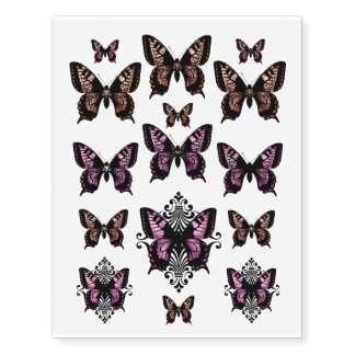 Champagne Butterflies - Temporary Tattoos