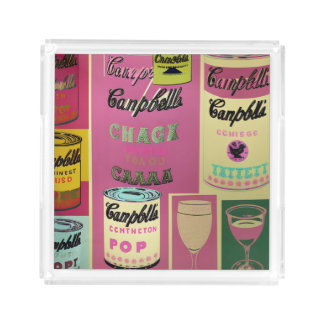 Champagne Campbell's Pop Square Acrylic Tray