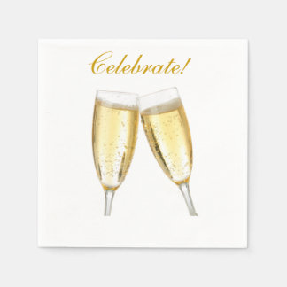 Champagne Celebrate Paper Napkins