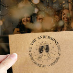Champagne Celebration Invitation Return Address Rubber Stamp<br><div class="desc">Champagne Celebration Invitation Return Address self-inking stamp</div>