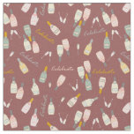 Champagne Celebrations on Maroon Fabric