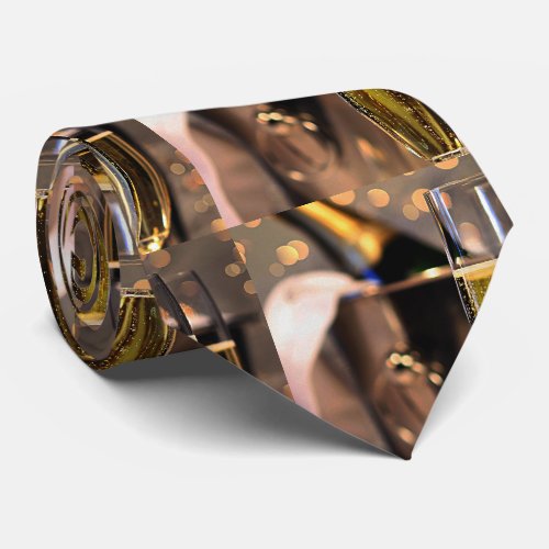 CHAMPAGNE CHRISTMAS  NEW YEAR TIE
