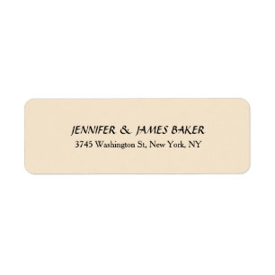 Champagne Color Unique Creative Style Family Name Label