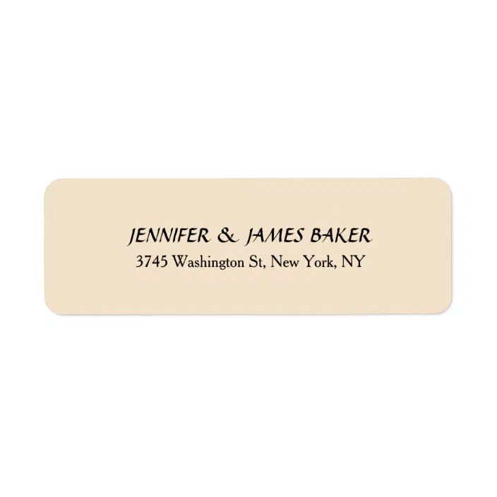 Champagne Color Unique Creative Style Family Name Label ...