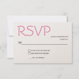 Champagne Color Wedding RSVP Response Reply