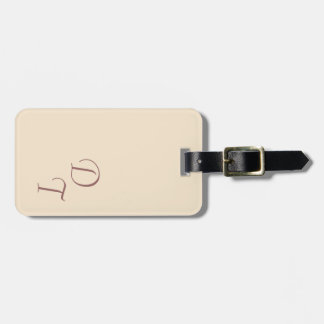 Champagne color  - your monograms luggage tag