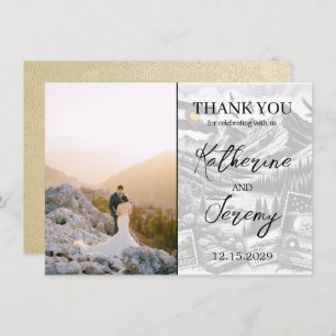 Champagne Colorado Passport Thank You Card