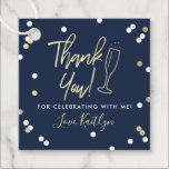 Champagne Confetti Wedding Thank You Favor Tags<br><div class="desc">Say thank you in style with these modern and very trendy wedding,  bridal shower or birthday party favor tags. This design is easy to personalize with your special event wording and your guests will be thrilled when they receive these fabulous gift tags.</div>