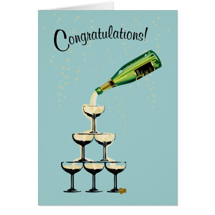 Champagne Congratulations card