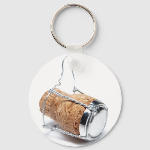 Champagne cork keychain