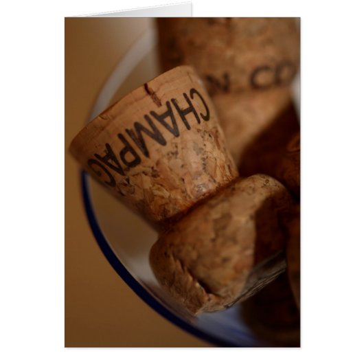 Champagne Corks Card - Your Text Here (Front)