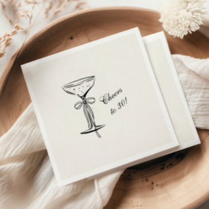 Champagne Coupe Cheers to Birthday Napkins