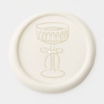 champagne coupe glass wedding bow save the date wax seal sticker<br><div class="desc">champagne coupe glass wedding bow save the date Wax Seal Sticker</div>