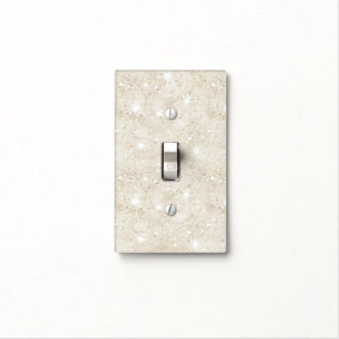 Champagne Cream Sand Glitter  Light Switch Cover