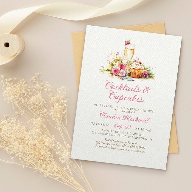 Champagne Cupcakes Bridal Shower Invitation (Creator Uploaded)