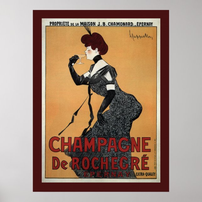 Champagne De Rochegre ~ Leonetto Cappiello 1902 Poster (Front)
