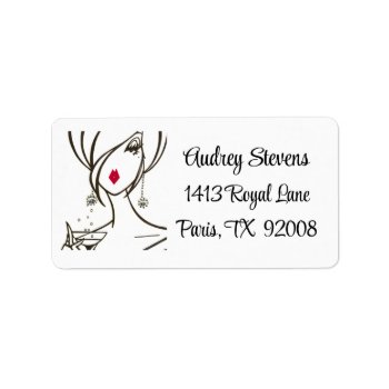 “champagne Diva”  Label by LadyDenise at Zazzle