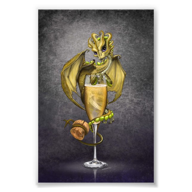 Champagne Dragon 4x6 Print (Front)