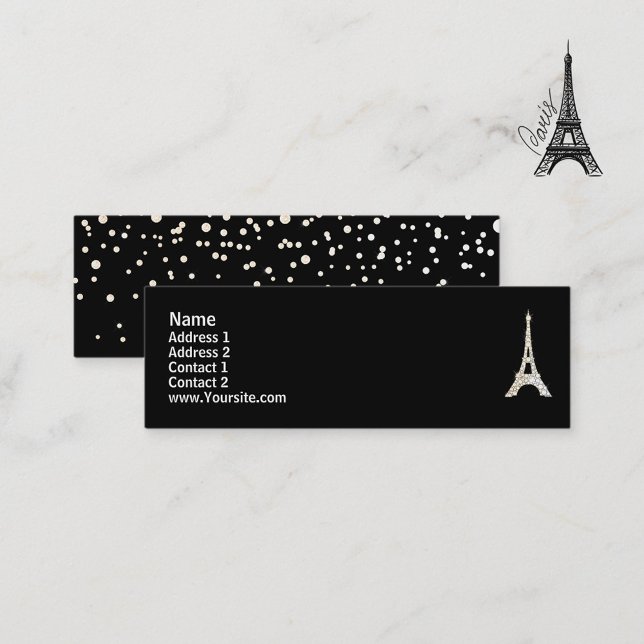 Champagne Eiffel Tower Mini Business Card (Creator Uploaded)