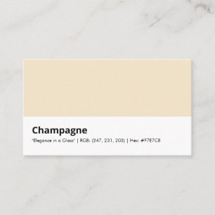 Champagne "Elegance in a Glass" Business Card