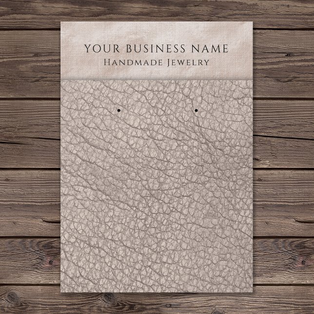 Champagne Faux Leather Earring Display Cards (Creator Uploaded)