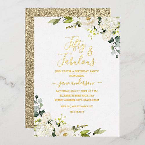Champagne Floral 50 & Fabulous Birthday