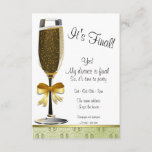 Champagne Flute Divorce Party Invitation