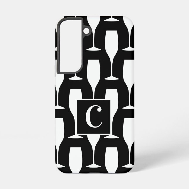 Champagne flute glass pattern Samsung Galaxy S22 Case (Back)