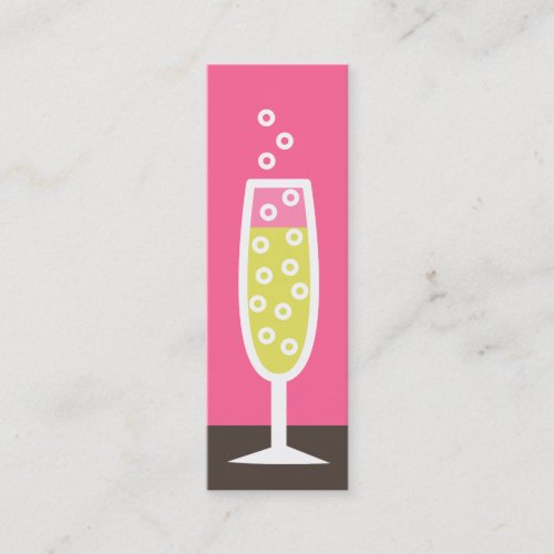 Champagne flute mini business card