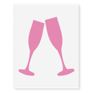 Champagne Flute Temporary Tattoos