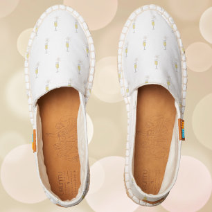 Champagne Flute with Sparkler / Celebration Party Espadrilles
