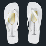 Champagne Flutes Celebration Wedding New Year's Flip Flops<br><div class="desc">This design was created through digital art. It may be personalized by clicking the customize button and changing the color, adding a name, initials or your favorite words. Contact me at colorflowcreations@gmail.com if you with to have this design on another product. Purchase my original abstract acrylic painting for sale at...</div>