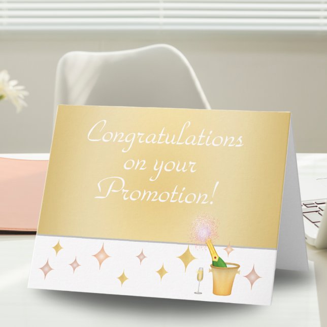 Champagne & Glam Congratulations On Promotion  Card (Creator Uploaded)