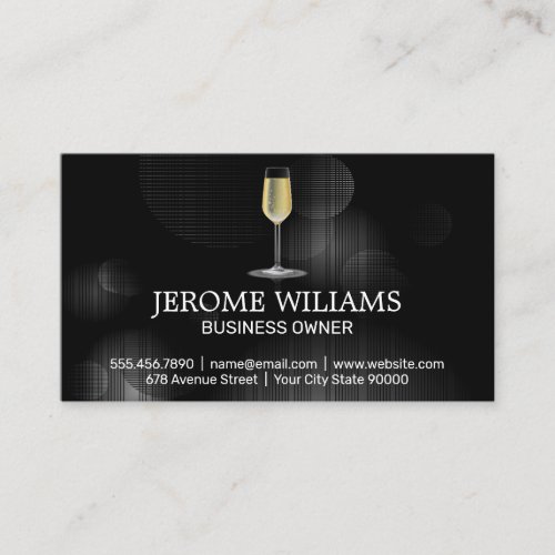 Champagne Glass Business Card