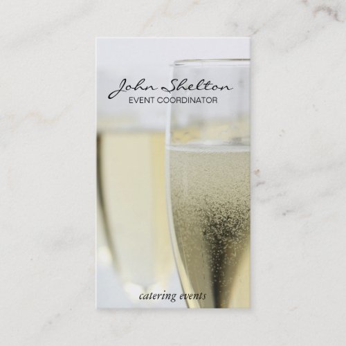 Champagne Glass  Close up Business Card