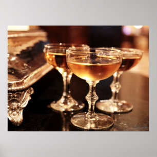 champagne glass drink photography kitchen bar poster