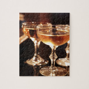champagne glass golden toast jigsaw puzzle