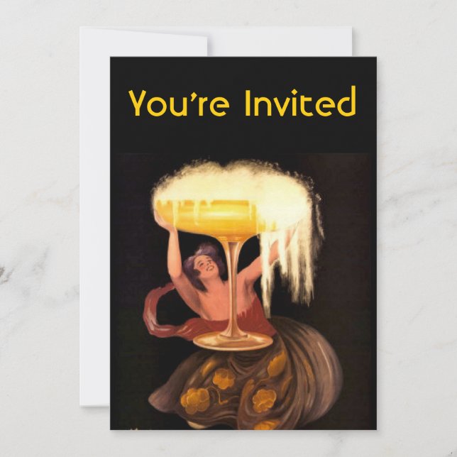 Champagne Glass Invitation (Front)