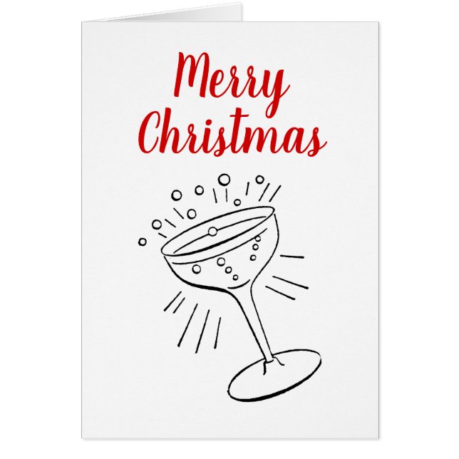 Champagne Glass Merry Christmas Xmas (Front)