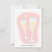 Champagne Glasses - 3x5 Bridal Shower Invitation (Back)