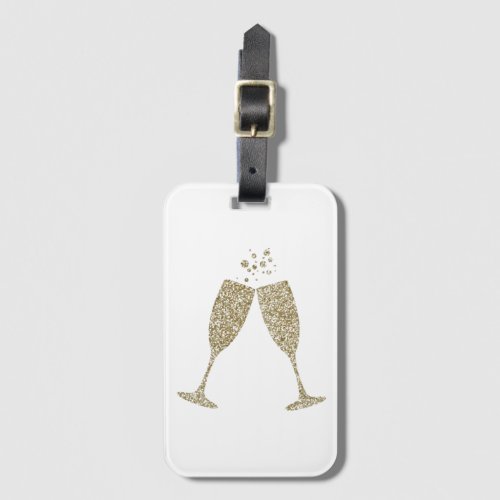 Champagne Glasses Acrylic Luggage Tag